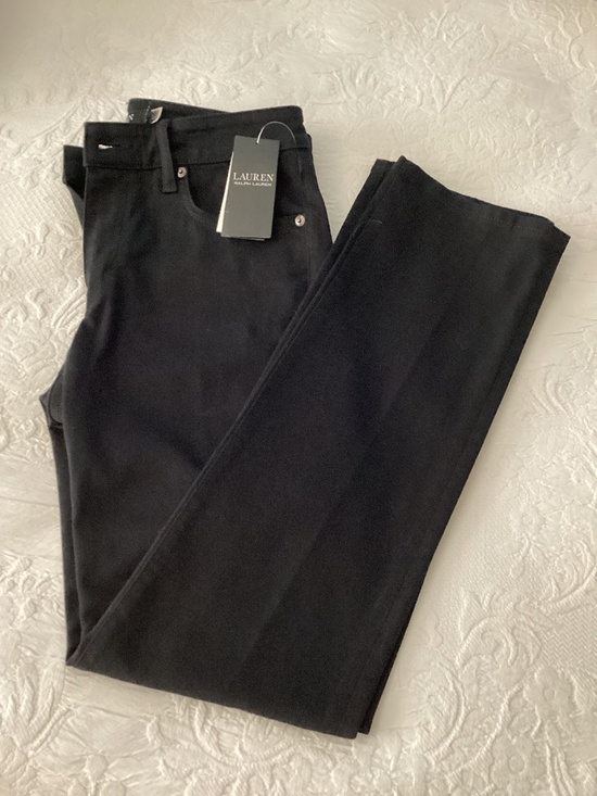 Lauren Ralph Lauren Denim - LAUREN RALPH LAUREN BLACK STRAIGHT LEG STRETCH JEANS SIZE 2